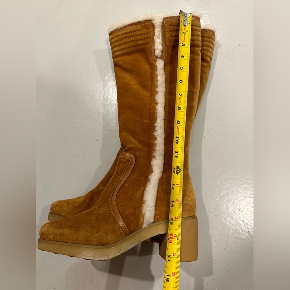 Brand new (no tags) Cole Haan suede and leather boots lined with fur. - Picture 10 of 10